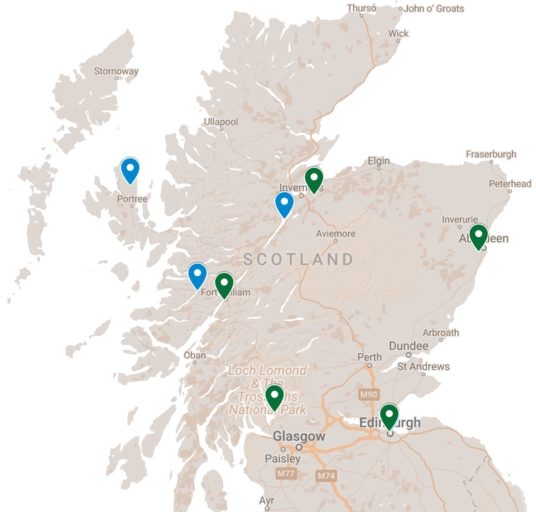 Map Itinerary of Scottish Road Trip