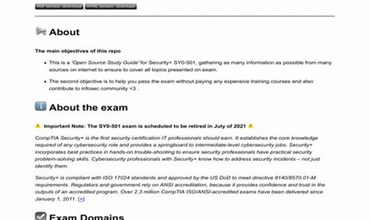 The Best CompTIA Security+ Study Guide PDF Download