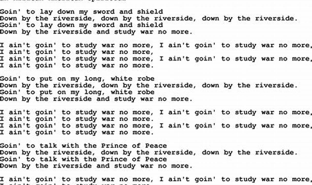 Lyrics Meaning: Ain't Gonna Study War No More & Peace | Study Travel Abroad | Explore Educational Trips & Global Learning Opportunities